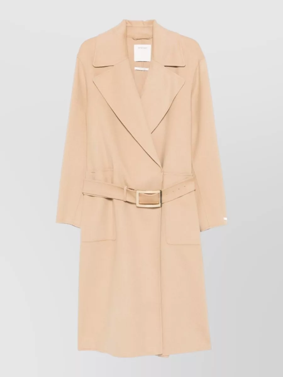 Sportmax Virgin Wool Belted Single-Breasted Coat