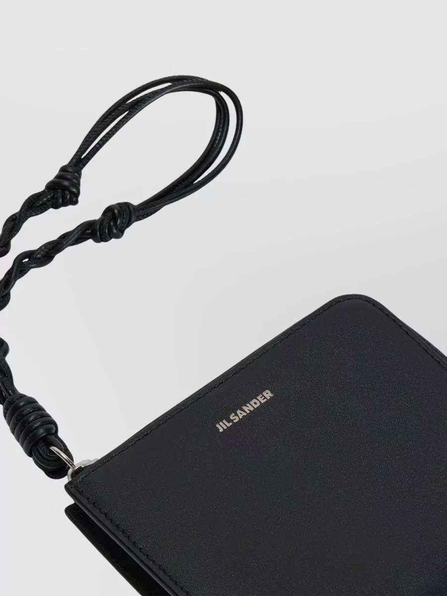 Jil Sander Leather Wallet Wrist Strap Detail