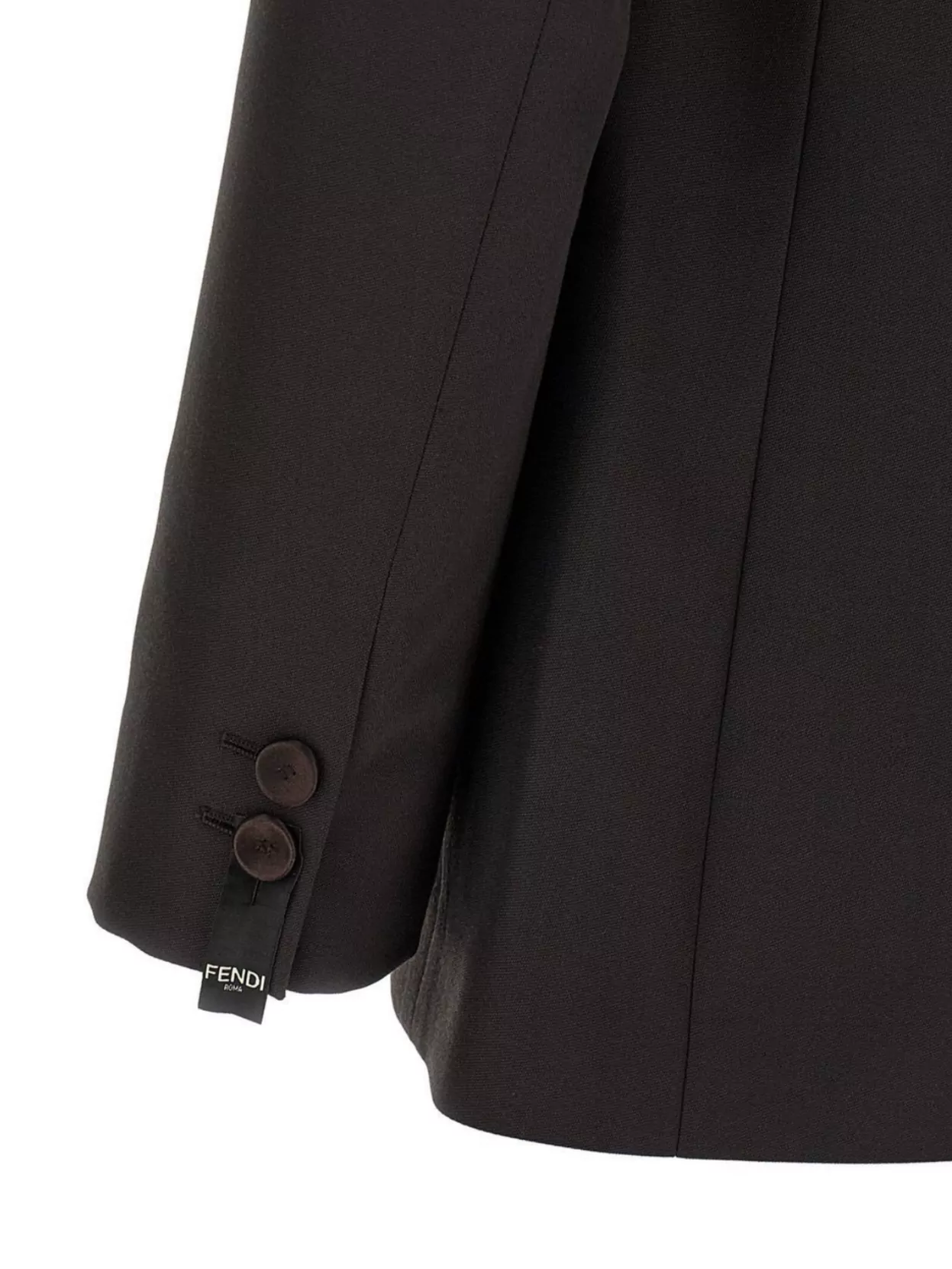 Fendi Tailored Wool Blazer Notch Lapel