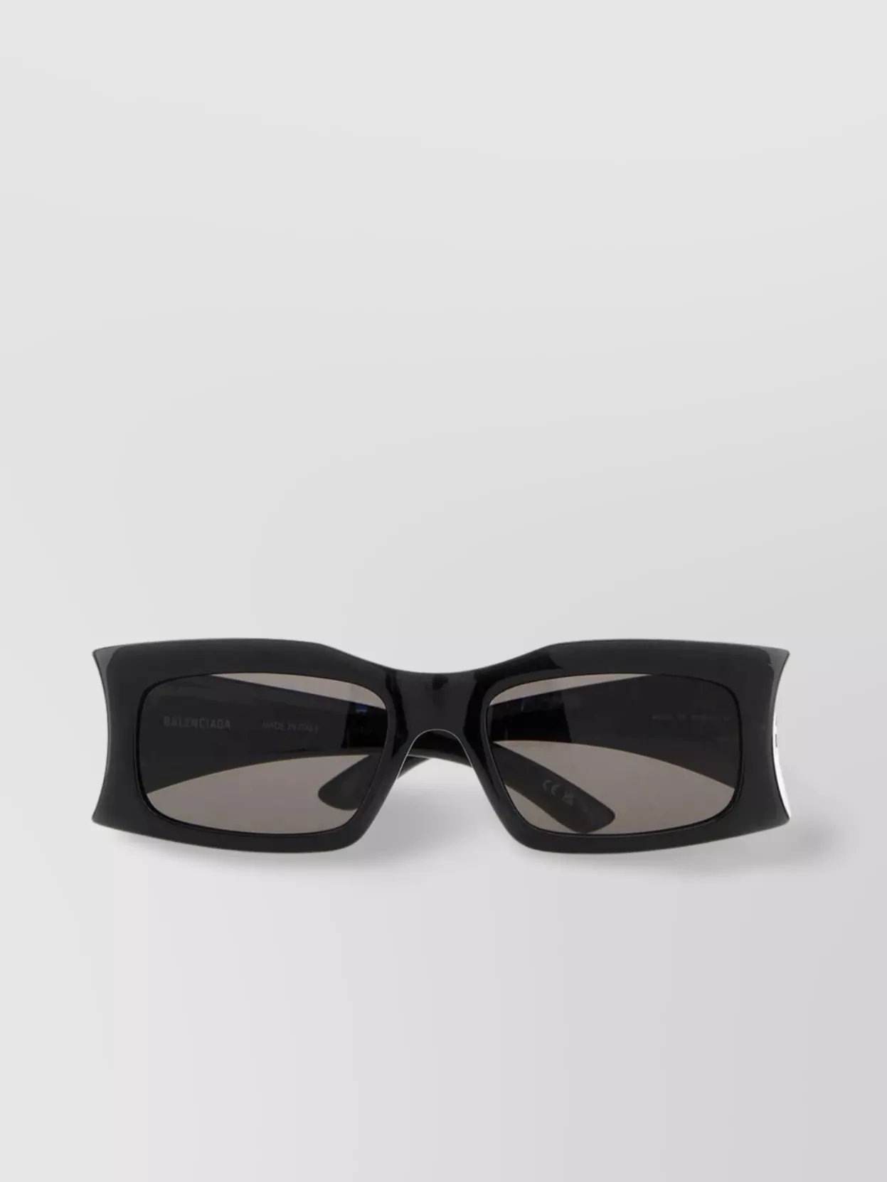 Shop Balenciaga Square Frame Sunglasses With Tinted Lenses And Acetate Arms In Black