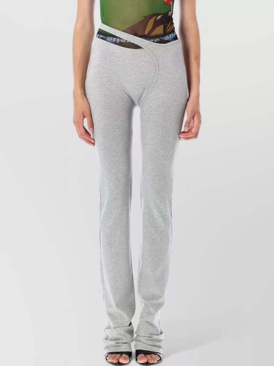 Ottolinger Pinstripe Wrap Flared Trousers