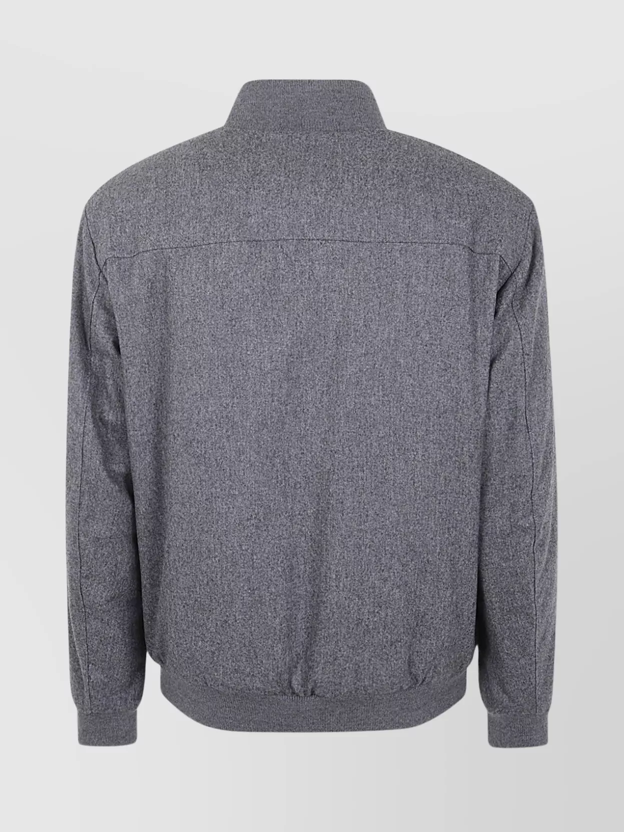 Fay Flannel Bomber Jacket Metal Clasp