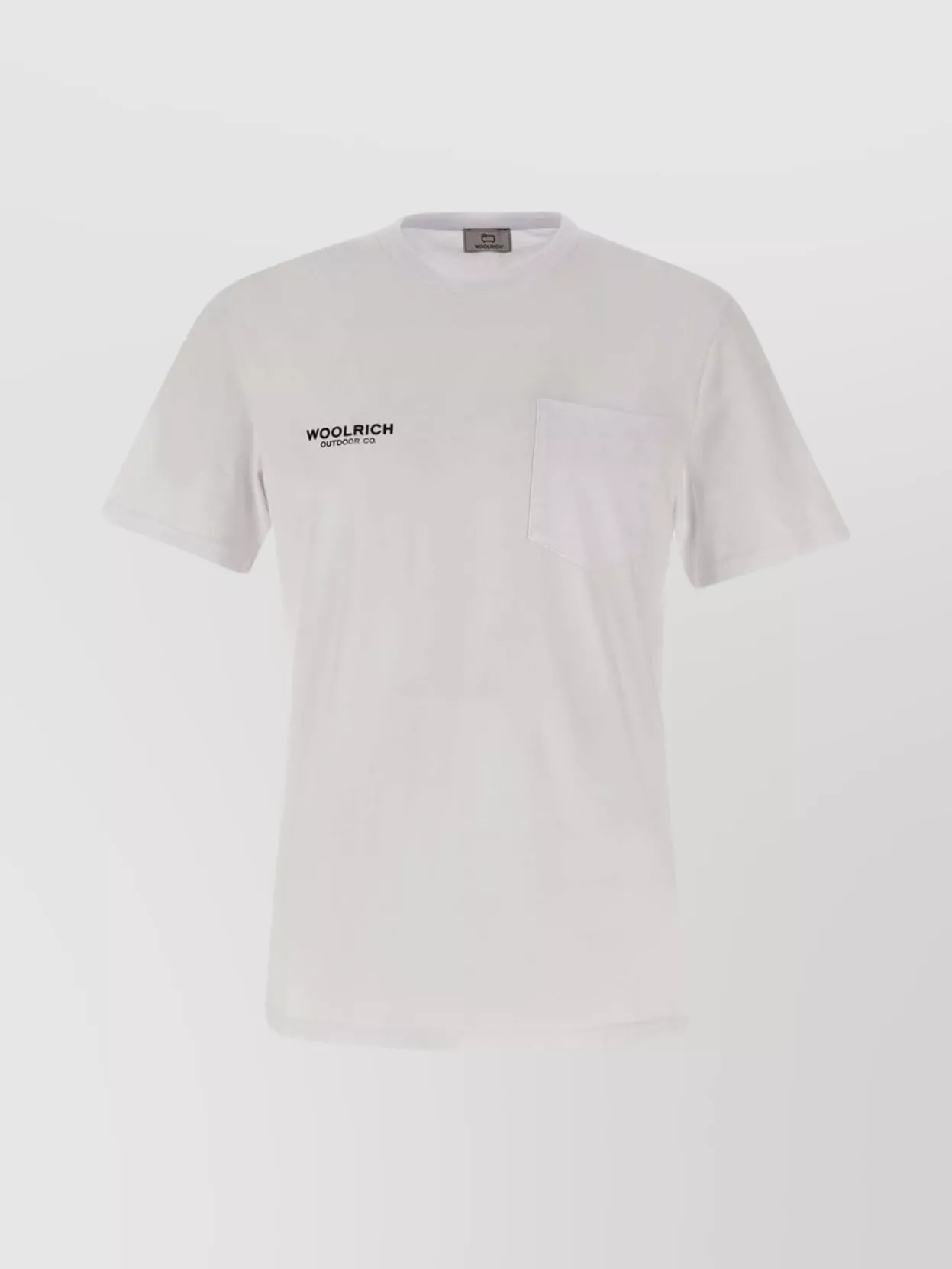 Shop Woolrich Cotton Crew Neck T-shirt With Chest Pocket