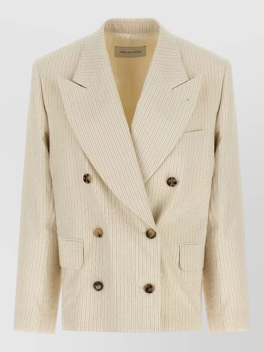 Dries Van Noten Striped double-breasted blazer