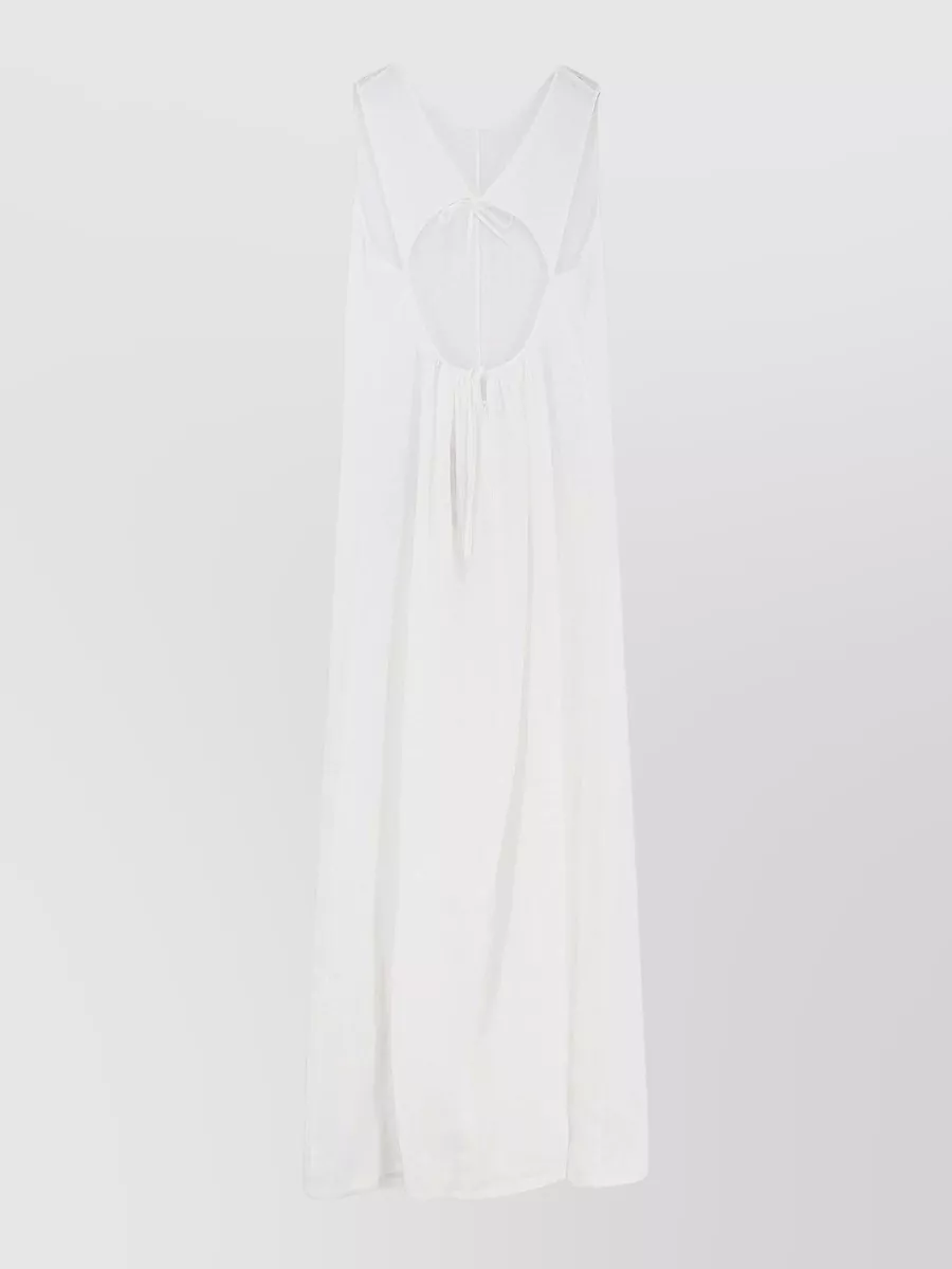 Aspesi Linen Cutout Midi Dress