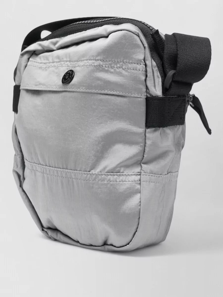 Stone Island Econyl Nylon Shoulder Bag Compass Logo