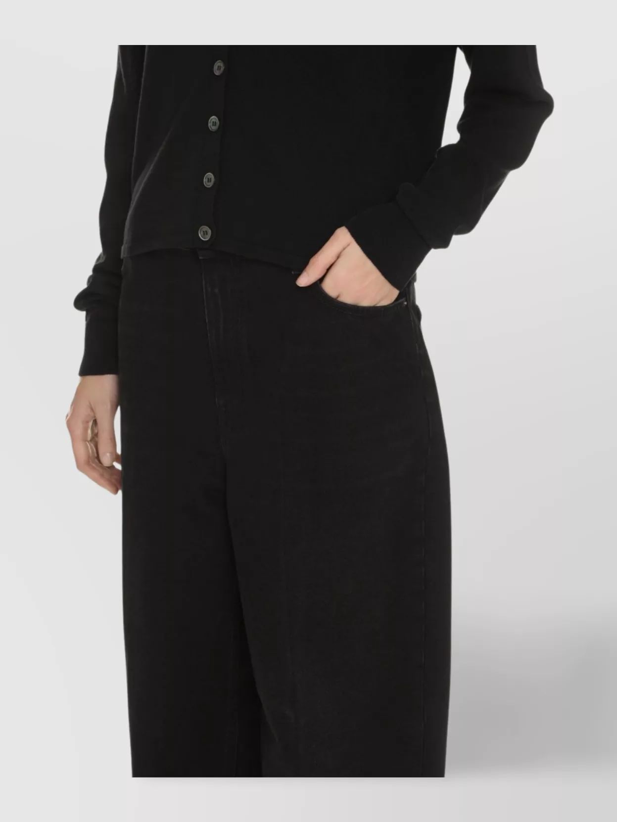 Totême High-Rise Wide-Leg Jeans With Metal Accents