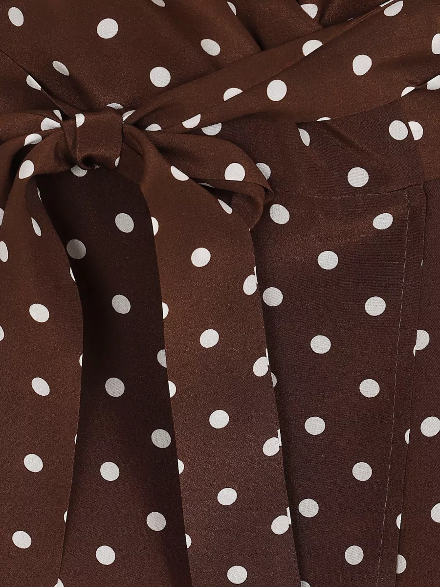 Parosh Silk Polka-Dot Backless Blouse
