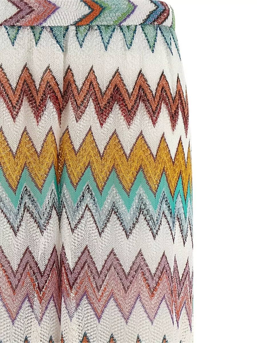 Missoni Metallic Zigzag Wide-Leg Trousers