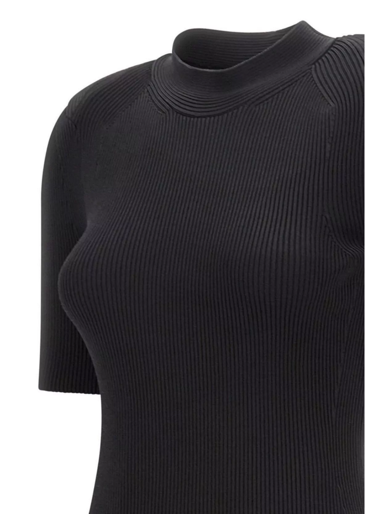 Stella Mccartney Long Dress With Asymmetric Hem And Short Sleeves