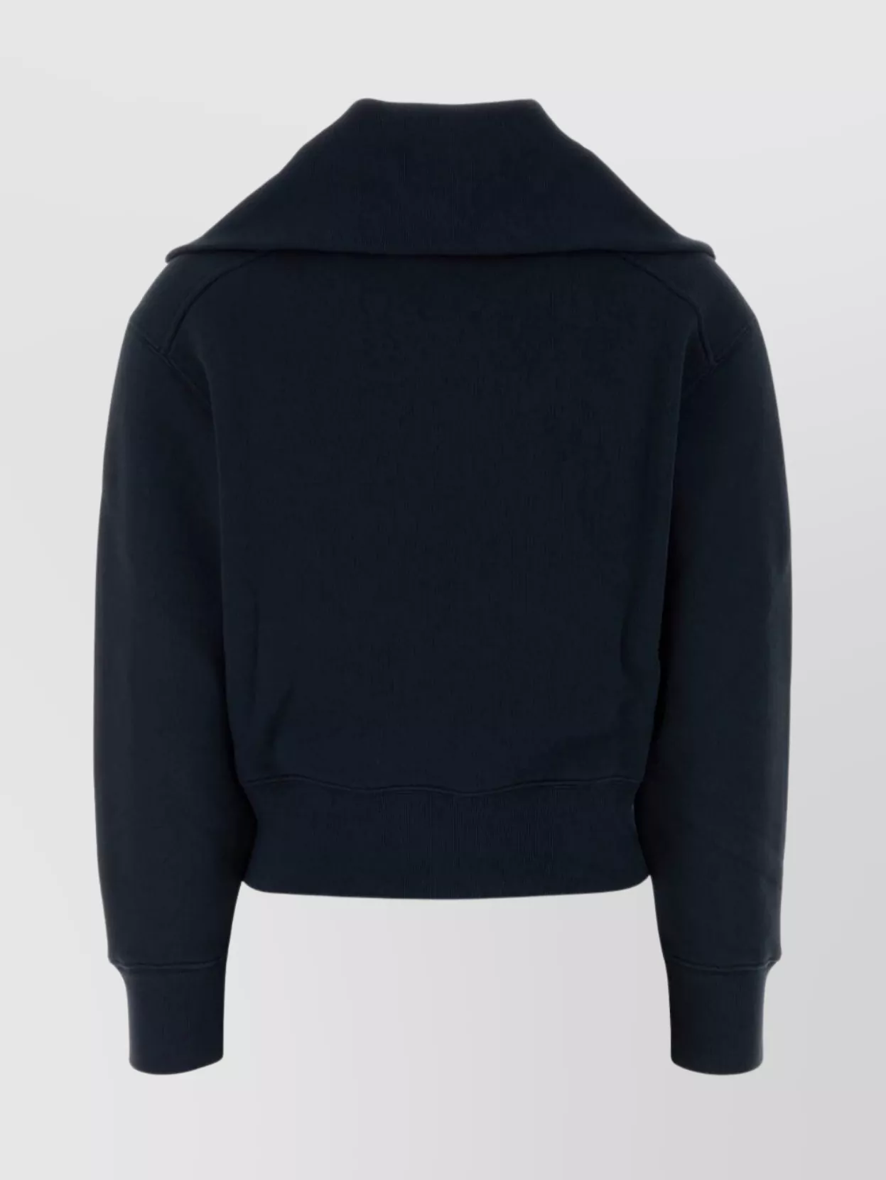 Autry Cotton Sweatshirt With High Collar And Ribbed Cuffs In Black