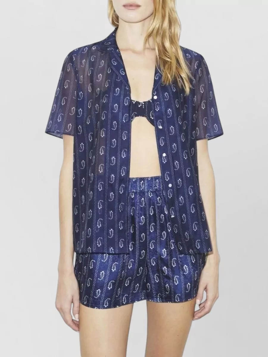 Tory Burch Printed Satin Shorts