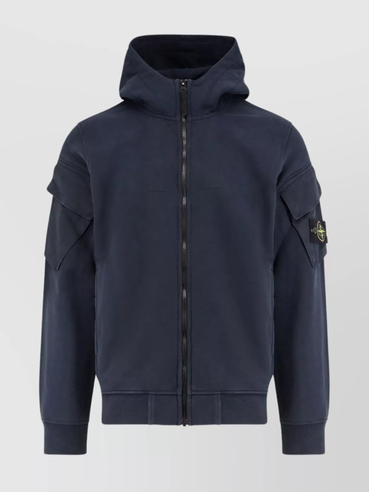 Stone Island - cotton sweatshirt with hood and pockets