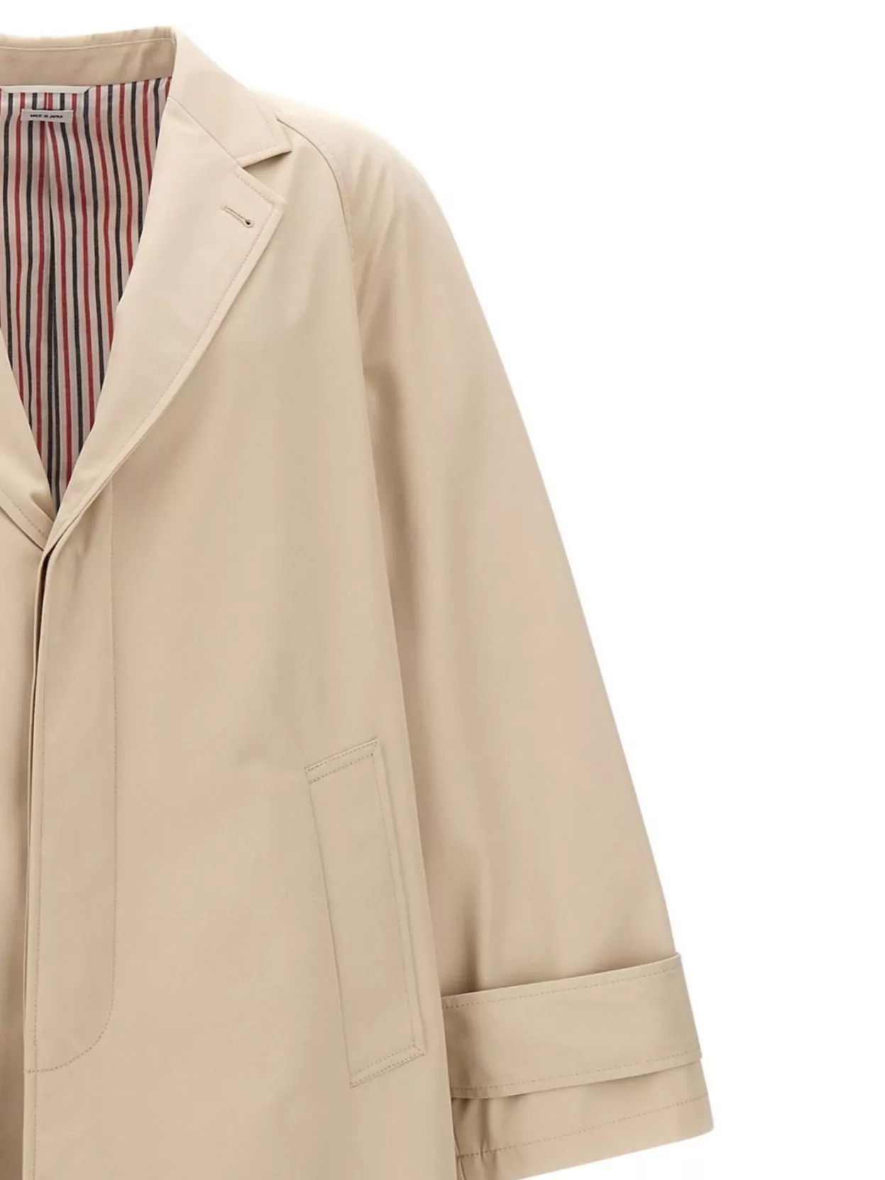 Shop Thom Browne Waist Belted Lapel Coat
