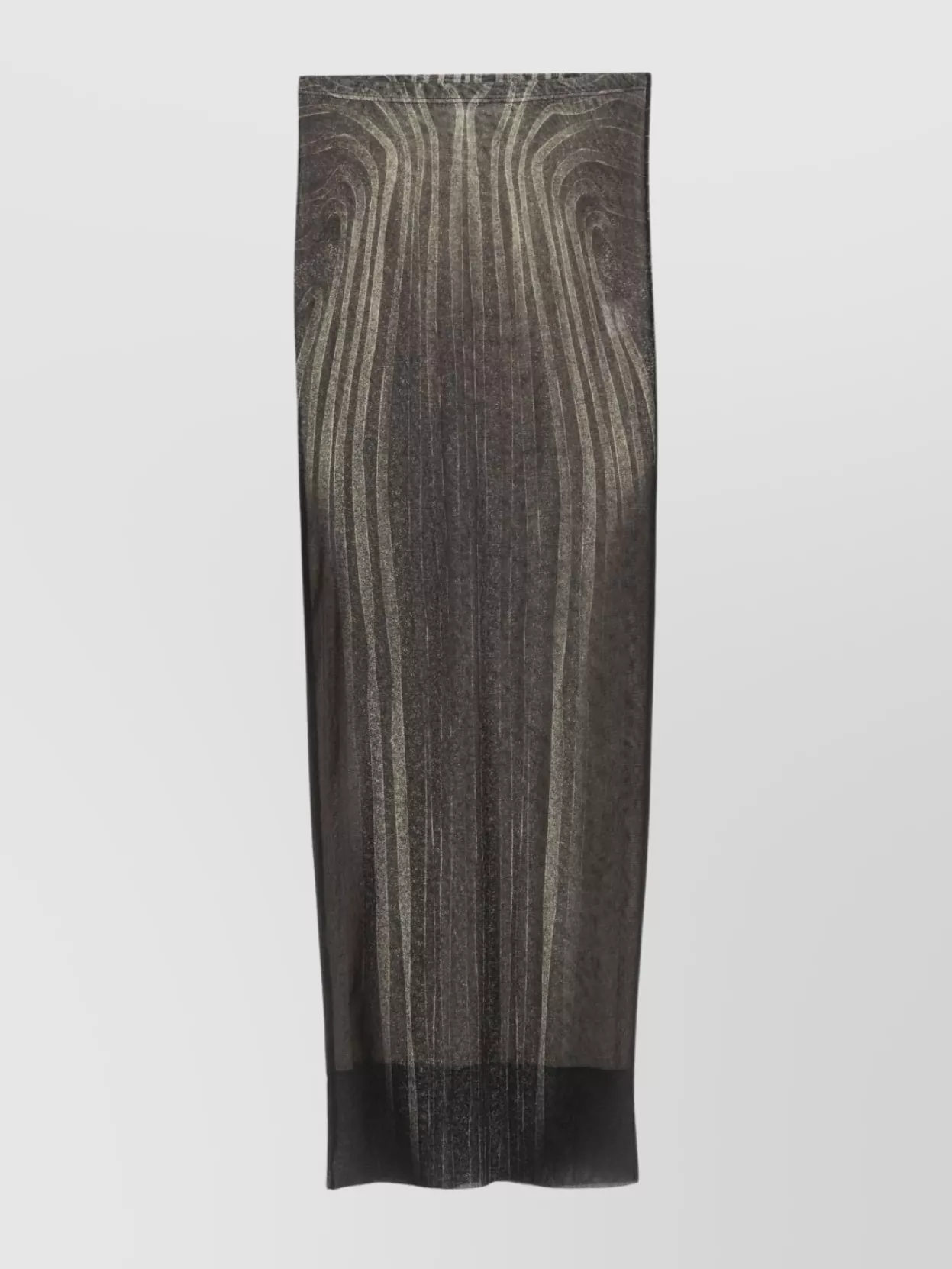 Jean Paul Gaultier Mesh Spiral Printed Long Skirt