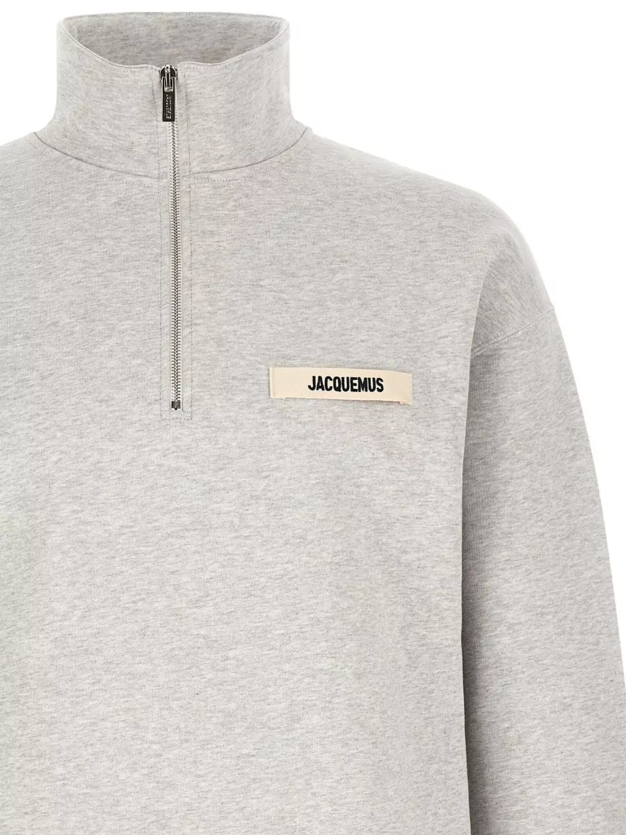 Jacquemus Cotton Relaxed-Fit Half-Zip Sweatshirt