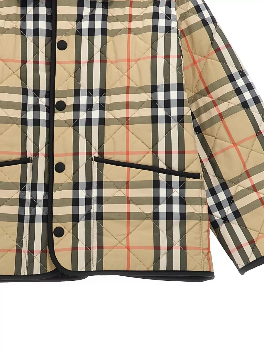 Burberry Checked Single-Breasted Coat