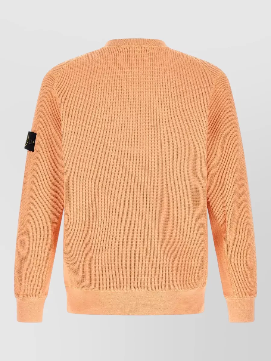 Stone Island Crew Neck Ribbed Knitwear Top
