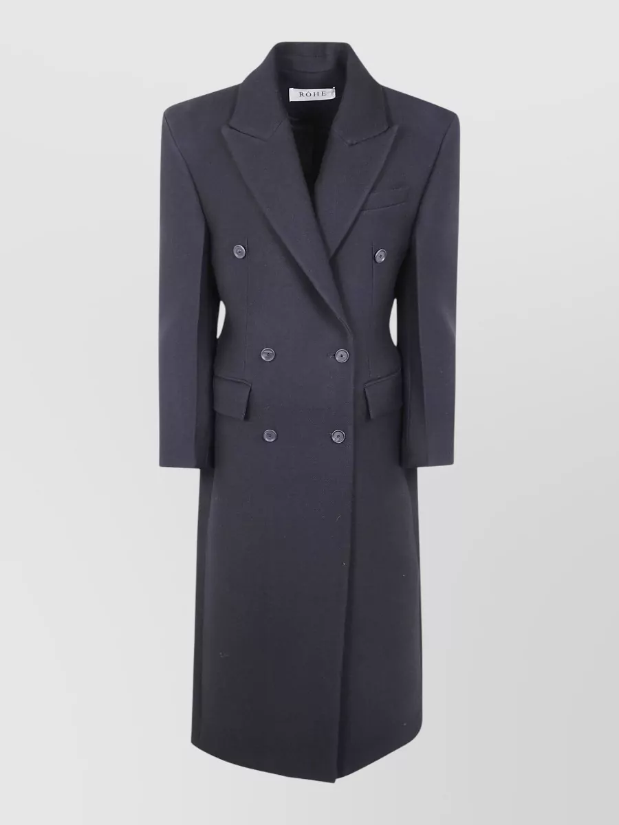 Róhe virgin wool double breasted coat