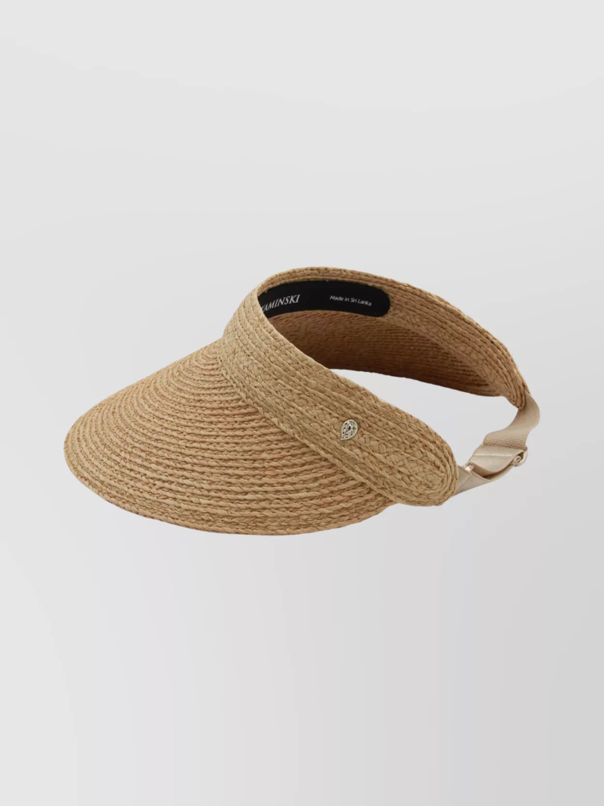 Helen Kaminski Versatile Hat With Adjustable Strap And Woven Texture In Brown