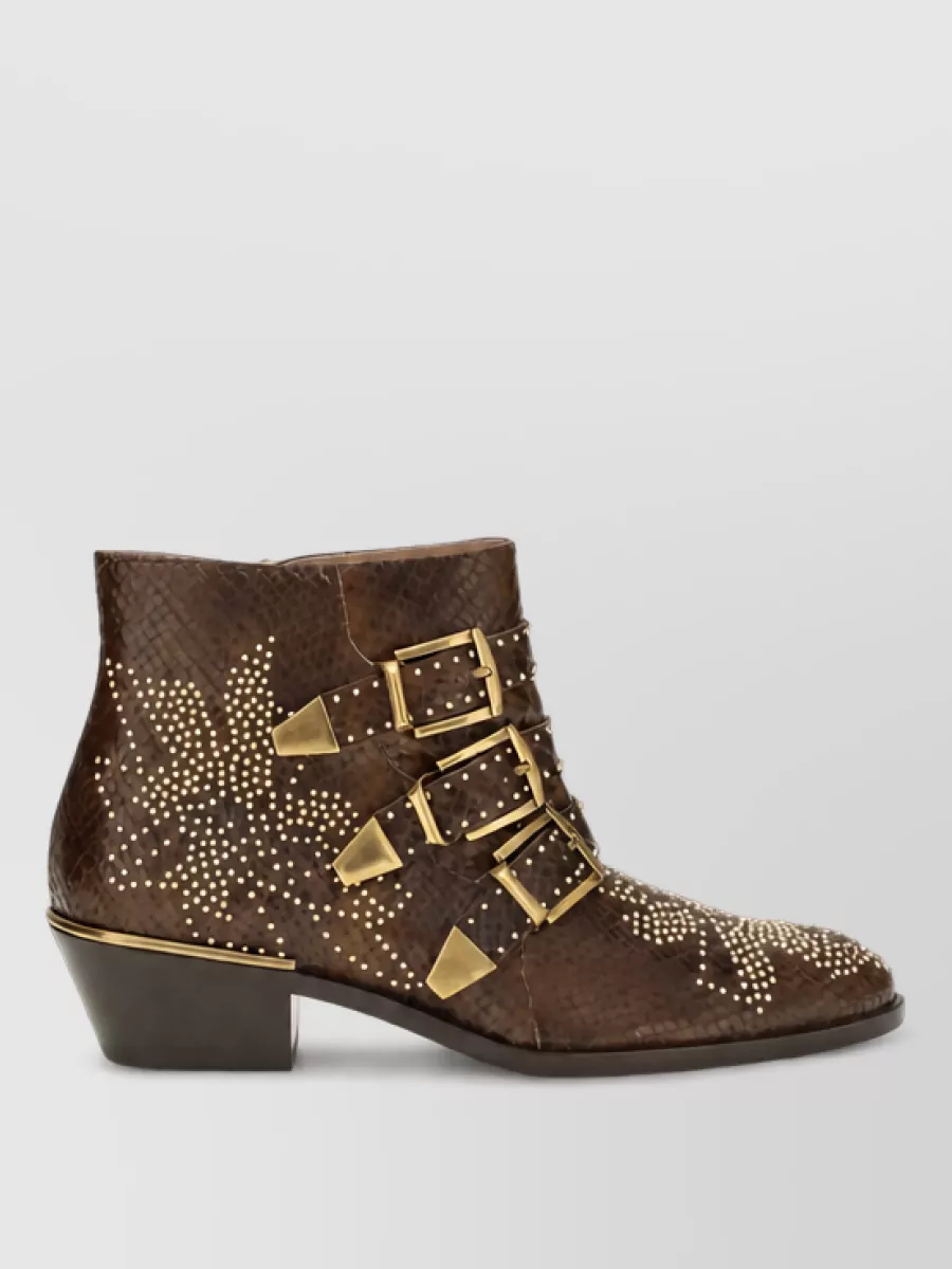 Chloé Leather Ankle Boots