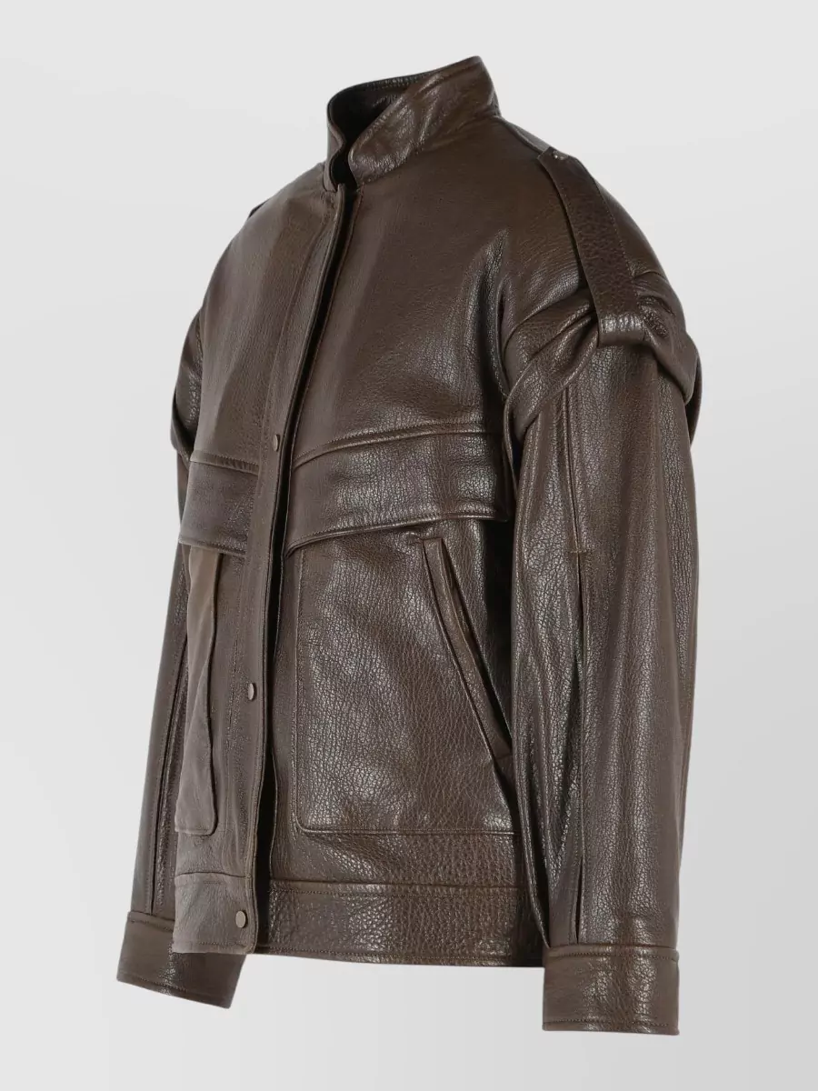 Salvatore Santoro Leather Single-Breasted Coat