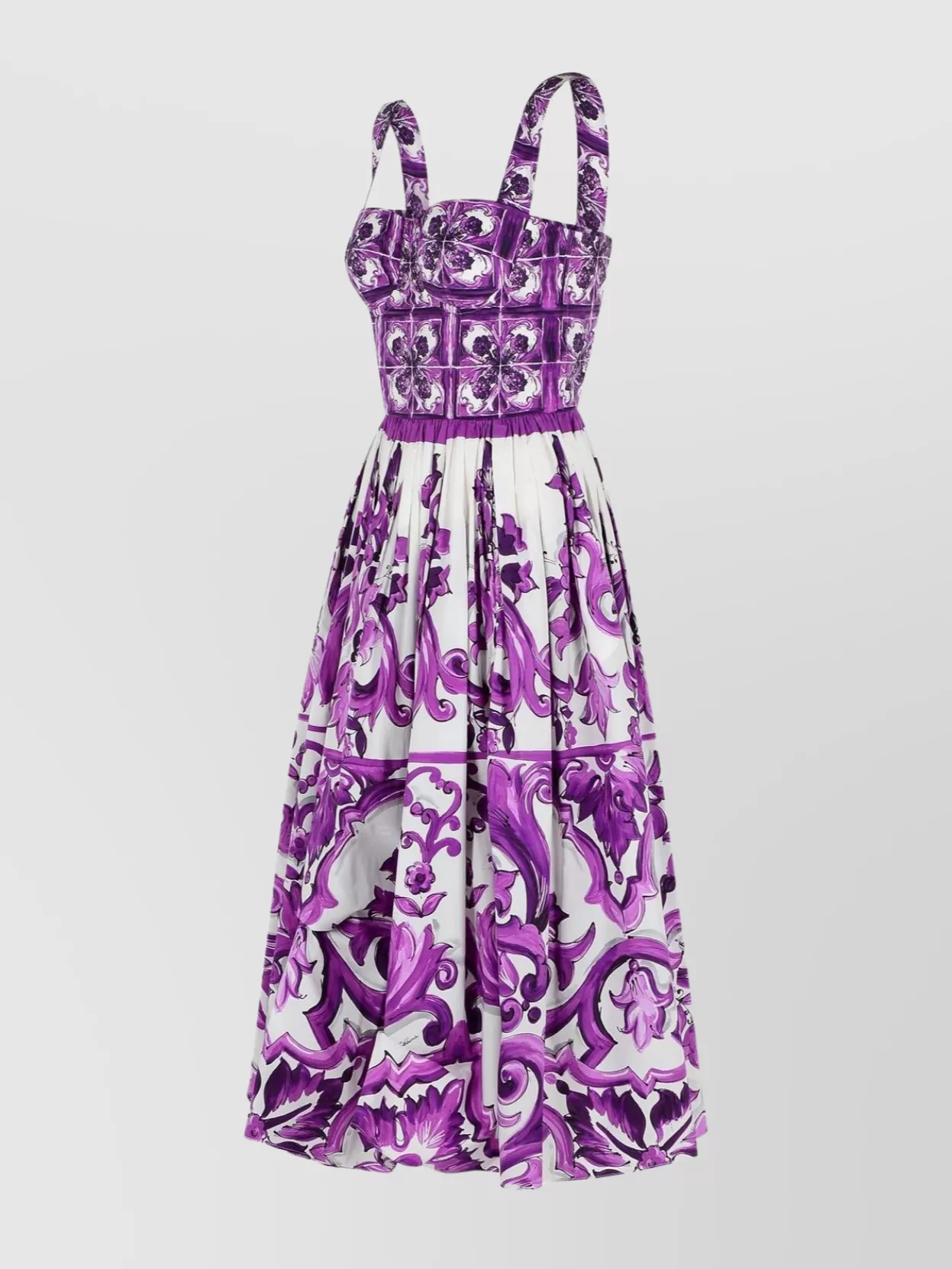 Dolce&Gabbana Cotton Poplin Majolica Dress