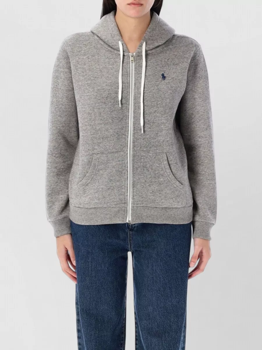 Polo Ralph Lauren ribbed relaxed-fit zip hoodie