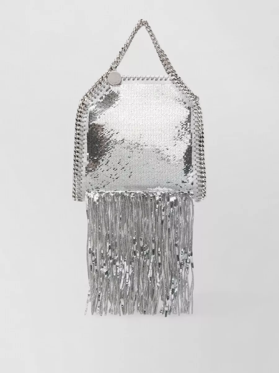 Stella Mccartney Falabella Tiny Sequin Fringe Shoulder Bag