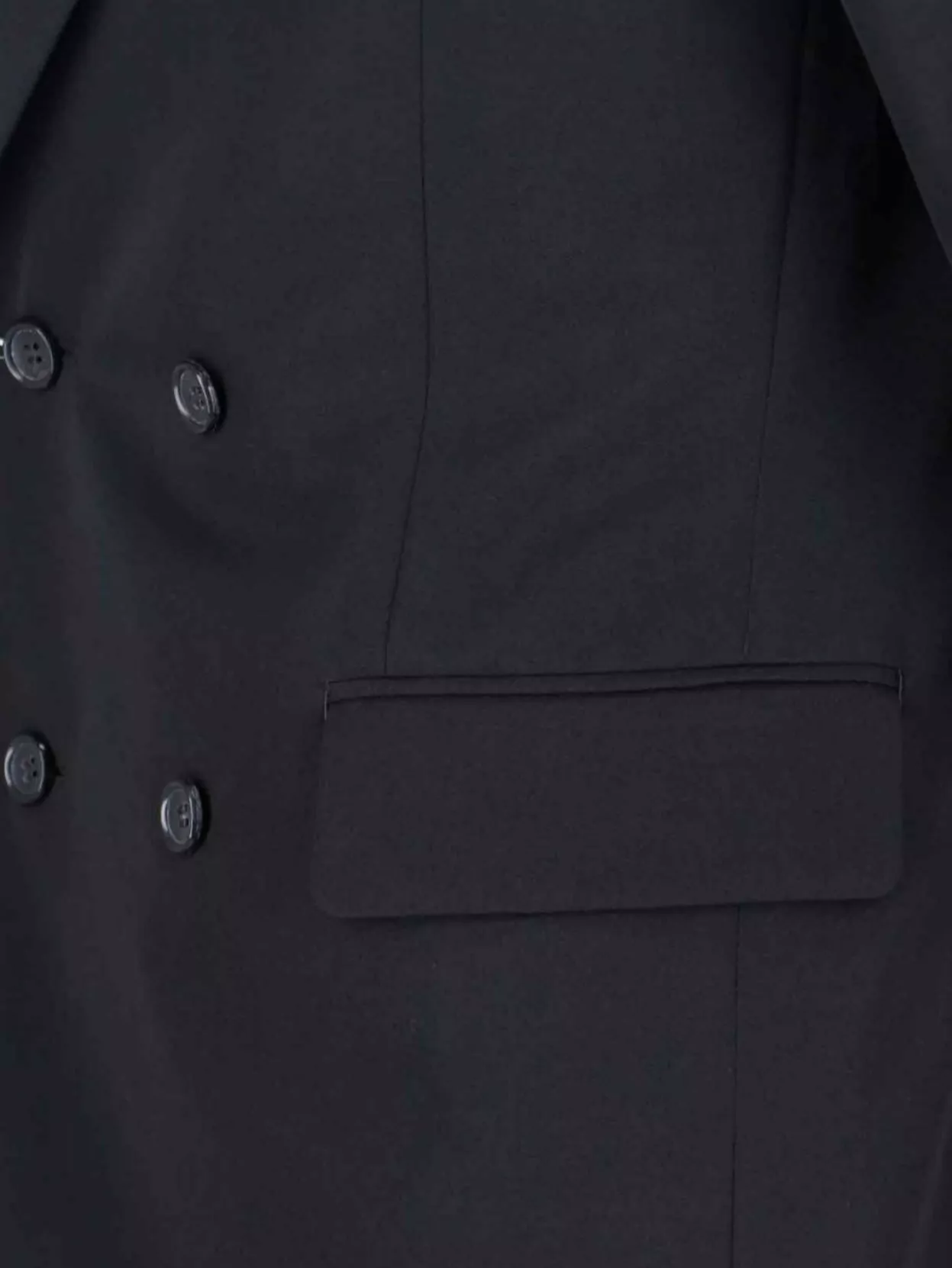 Comme Des Garçons Double Breasted Blazer Notched Lapels