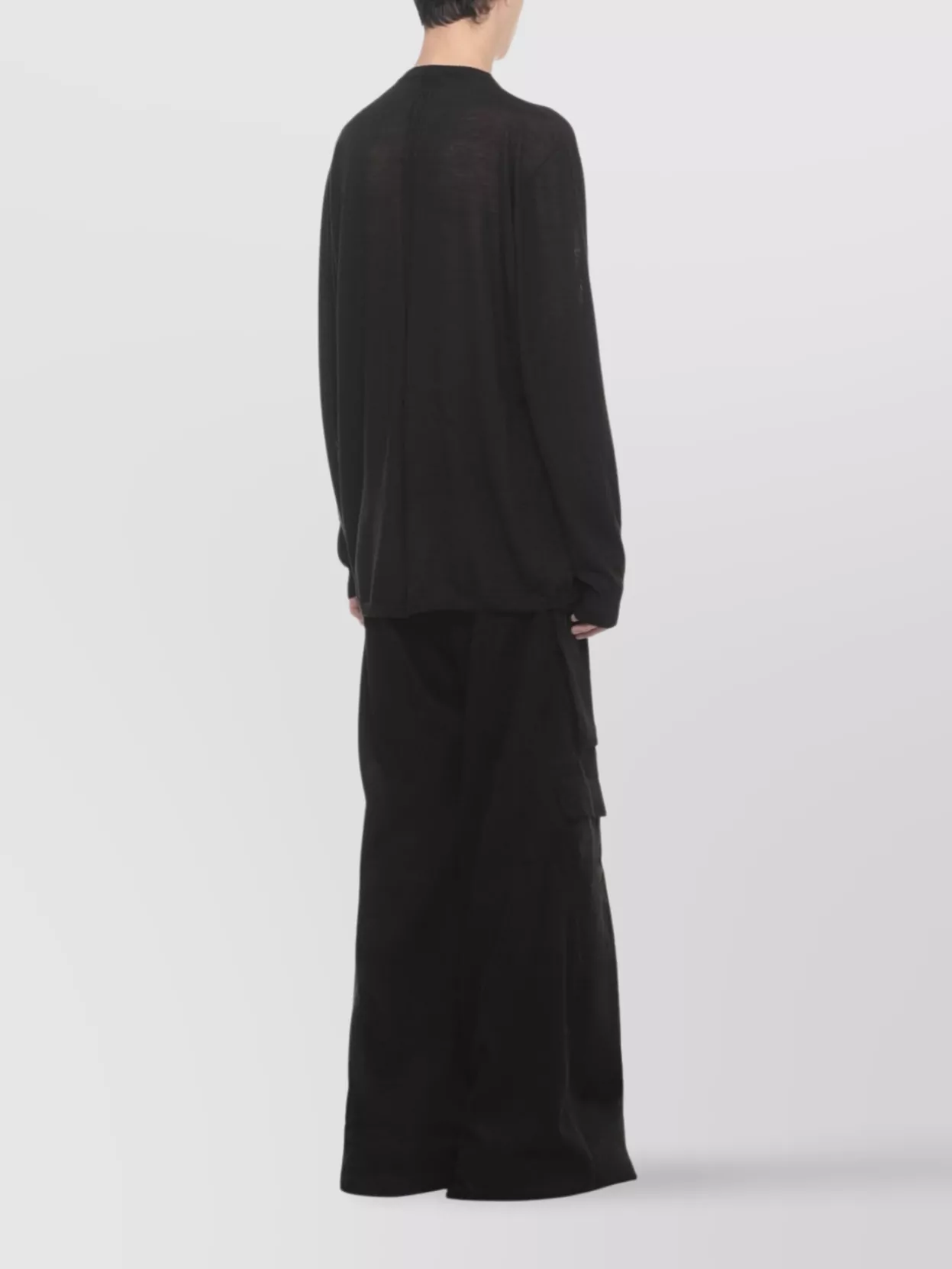 Rick Owens Oversized Lightweight Knit Crewneck Sweater