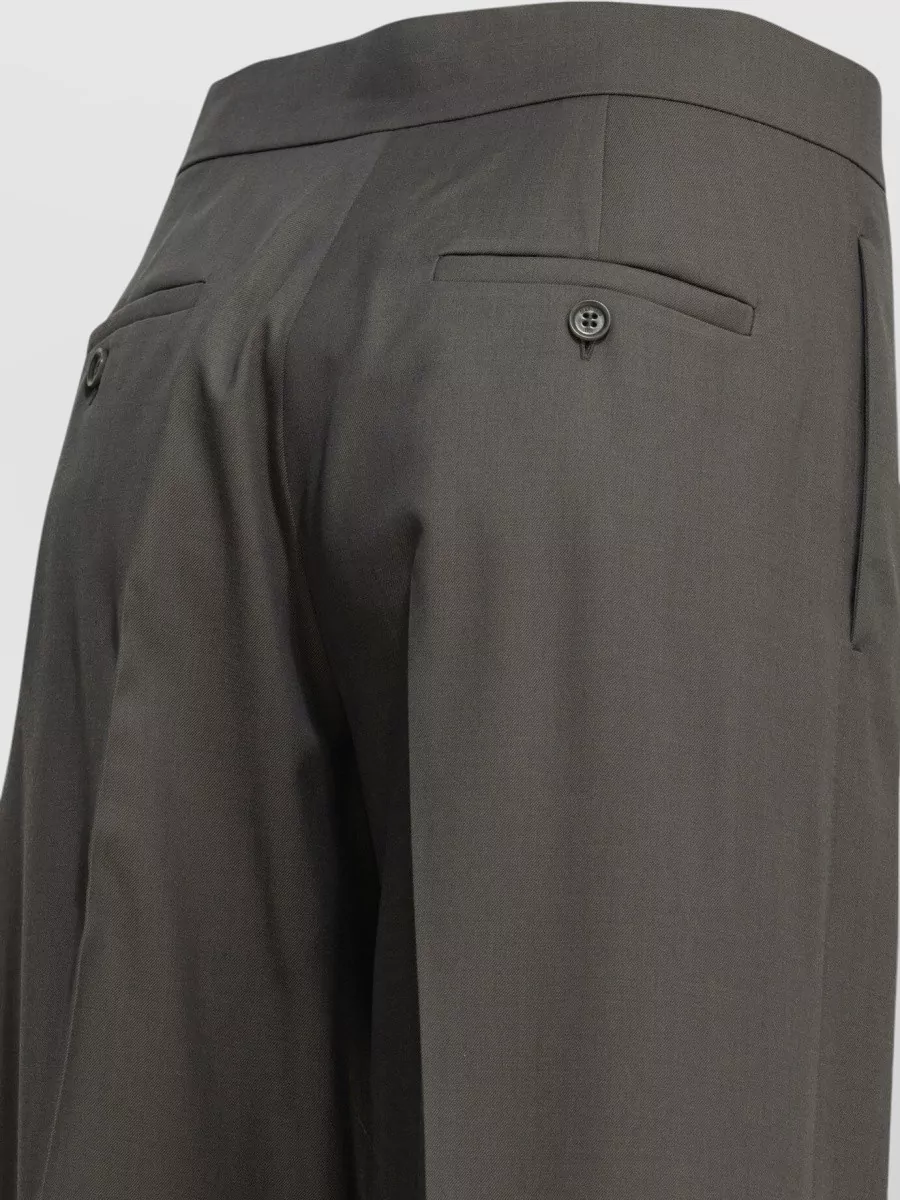 Max Mara Virgin Wool Tailored Wide-Leg Trousers
