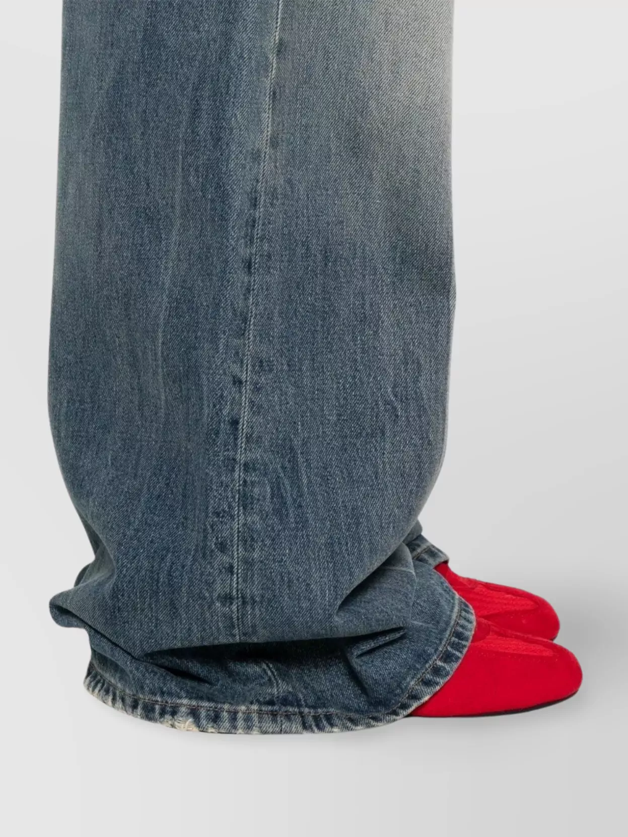 Diesel Desire Wide Leg Distressed Belted Trousers