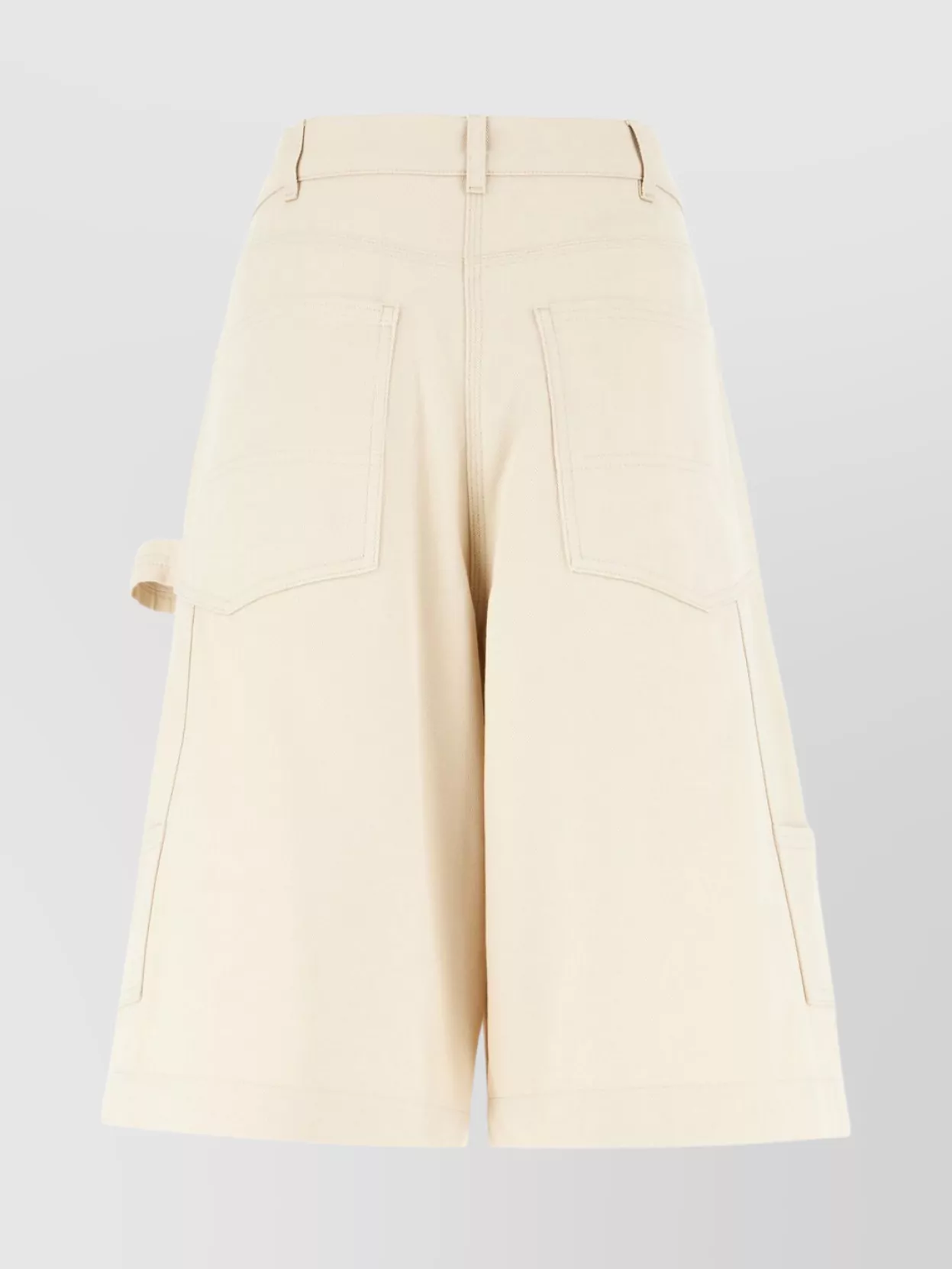 Weekend Max Mara Cotton Bermuda Shorts With Pockets And Loops In Neutral