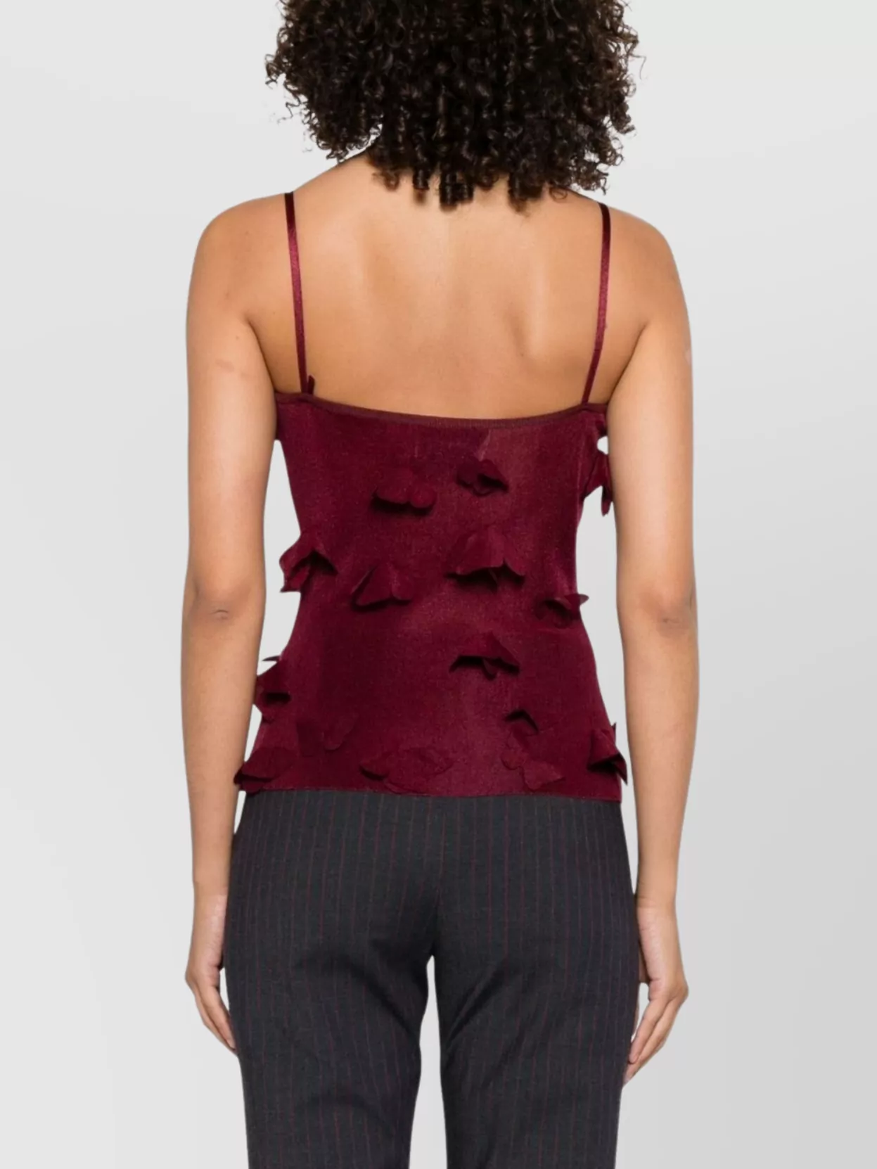 Coperni Embellished Sleeve Lace Trim Top
