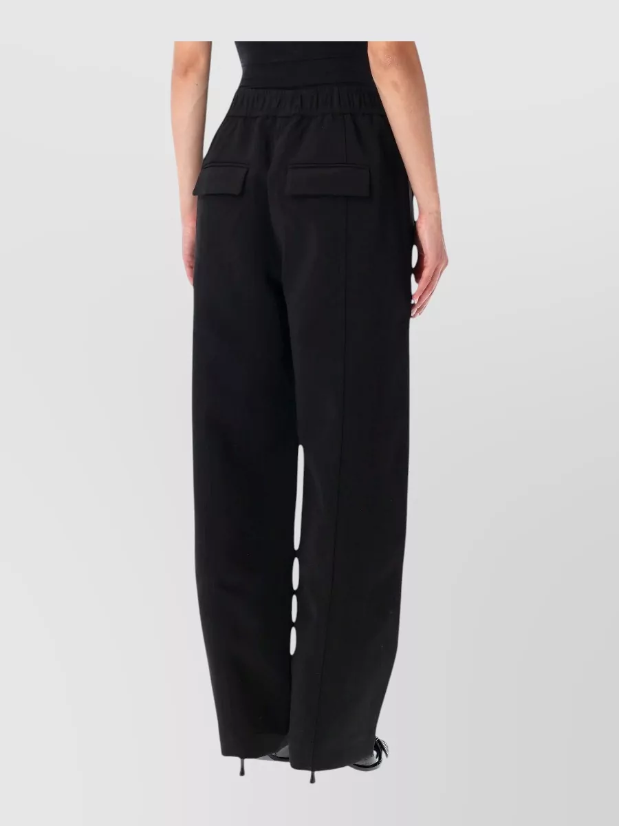 Ganni Wide-Leg Relaxed-Fit Full-Length Trousers
