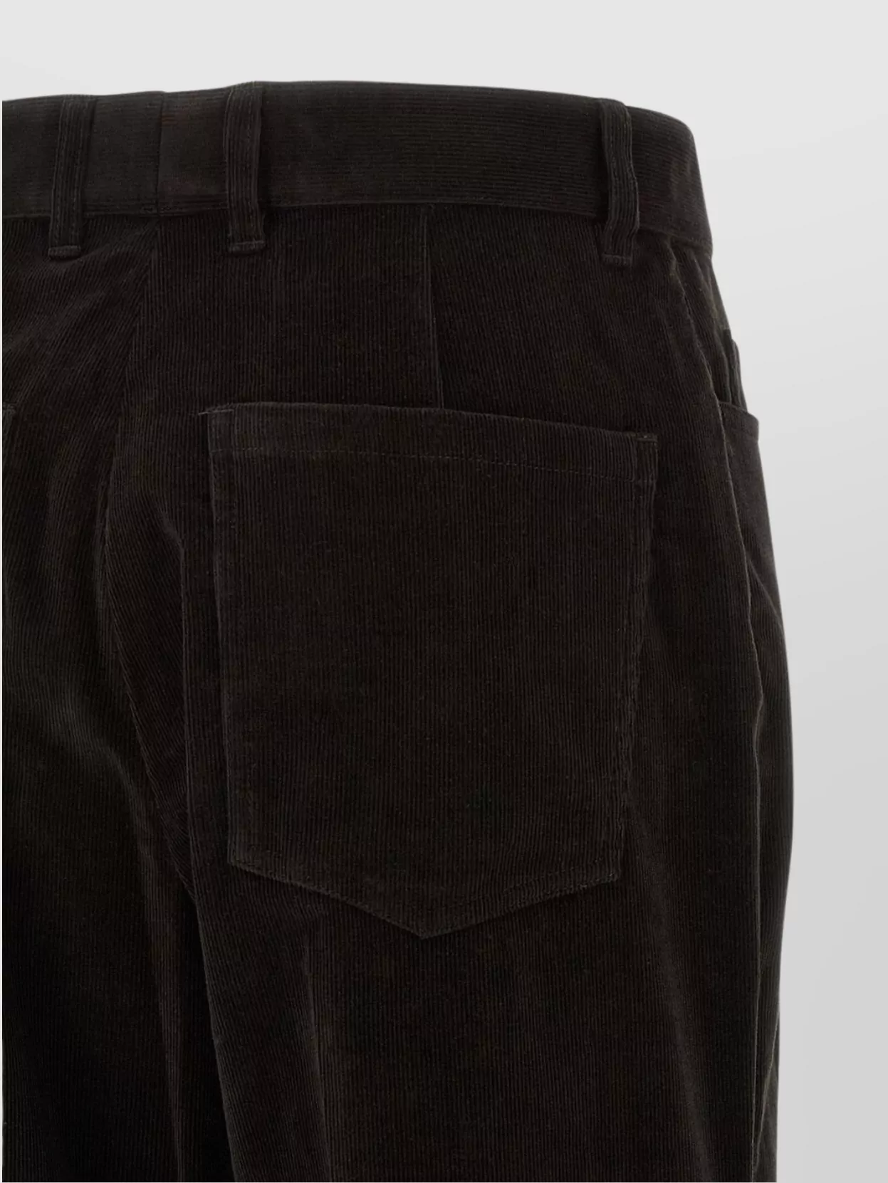 Ferragamo Velvet Trousers With Flared Leg And Belt Loops