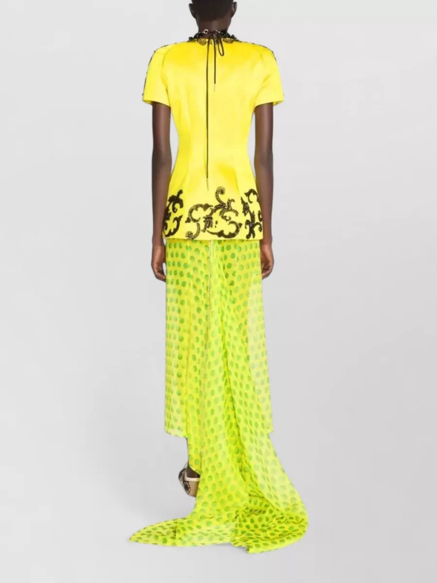 Dries Van Noten Silk Printed Maxi Skirt