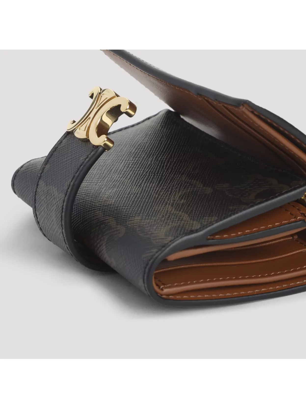 Celine Compact Textured Strap Wallet