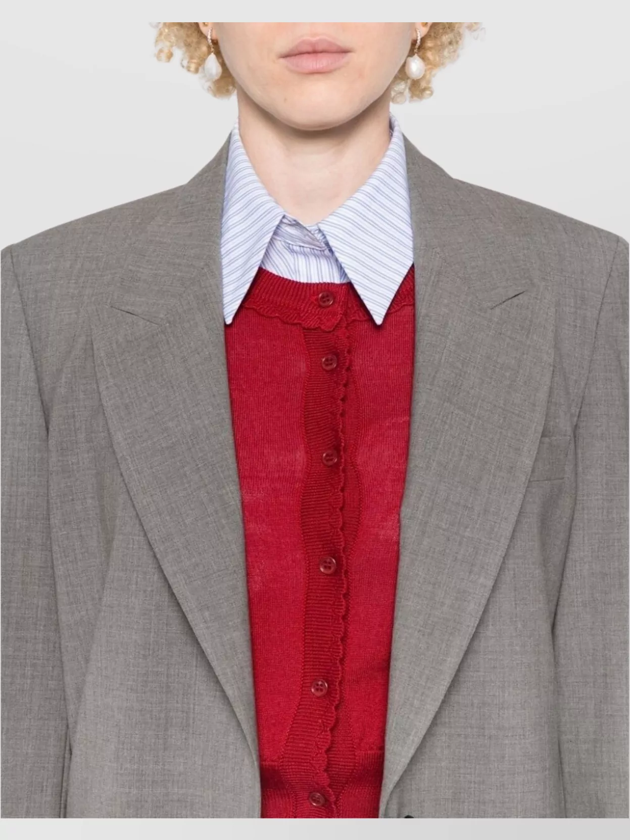 Msgm Tailored Buttoned Jacket With Peak Lapels