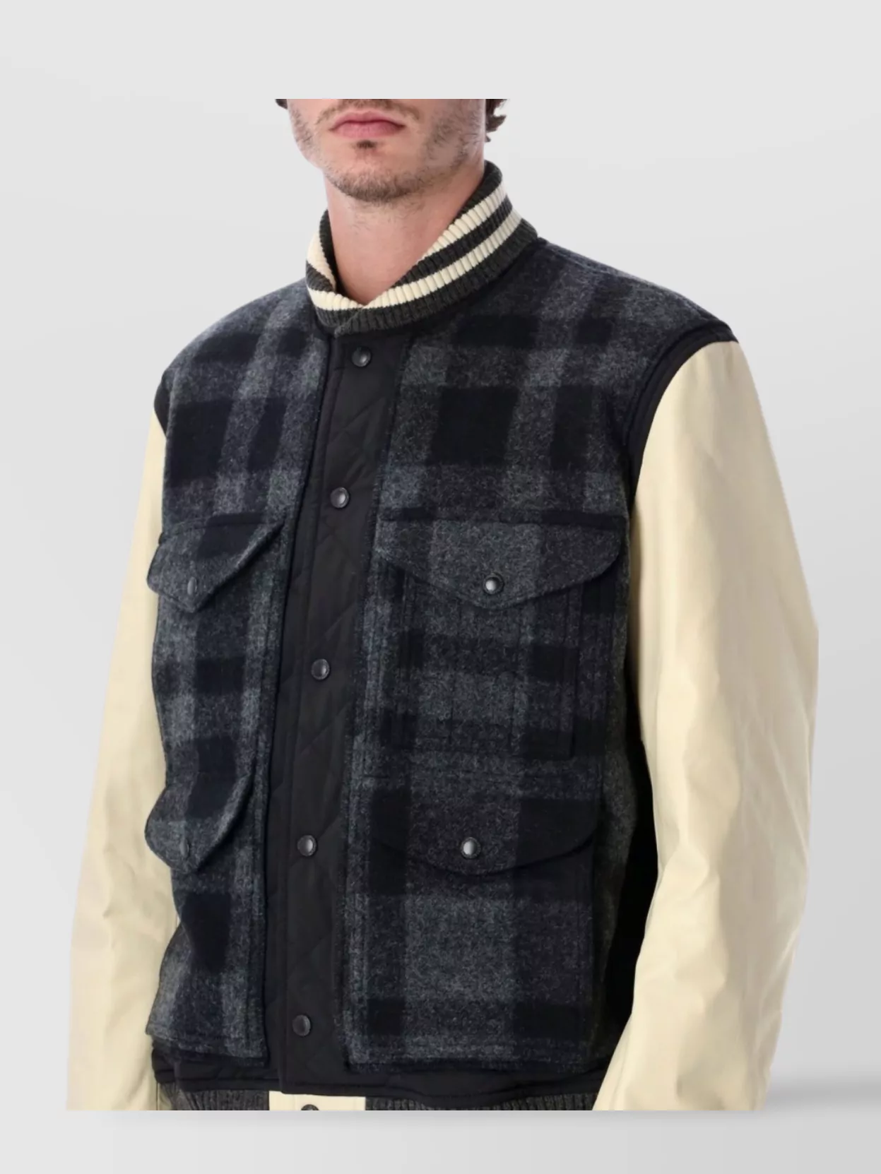 Junya Watanabe Quilted Back Varsity Style Jacket