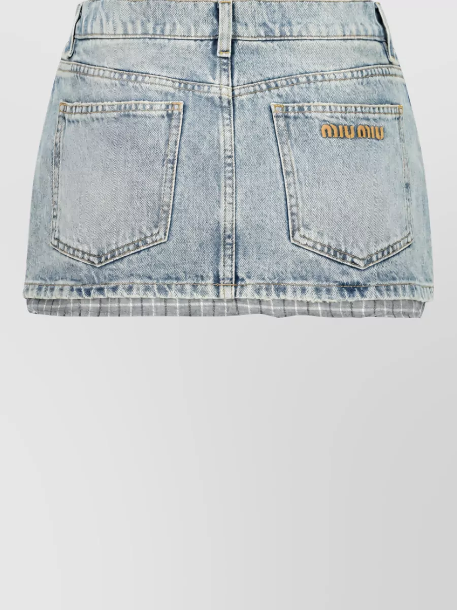 Miu Miu Midi Denim Skirt