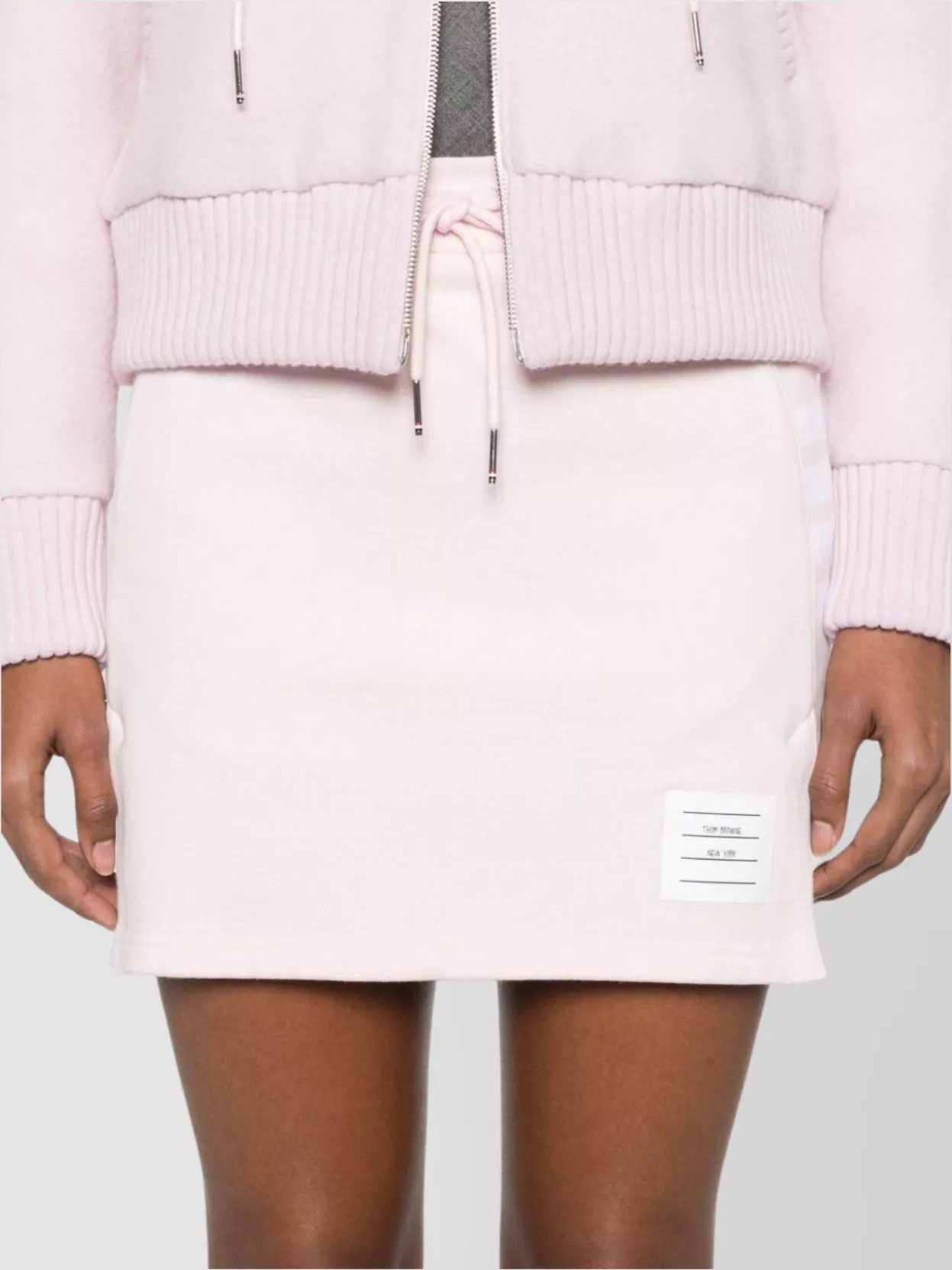 Thom Browne Cotton Mini Skirt Side Stripes