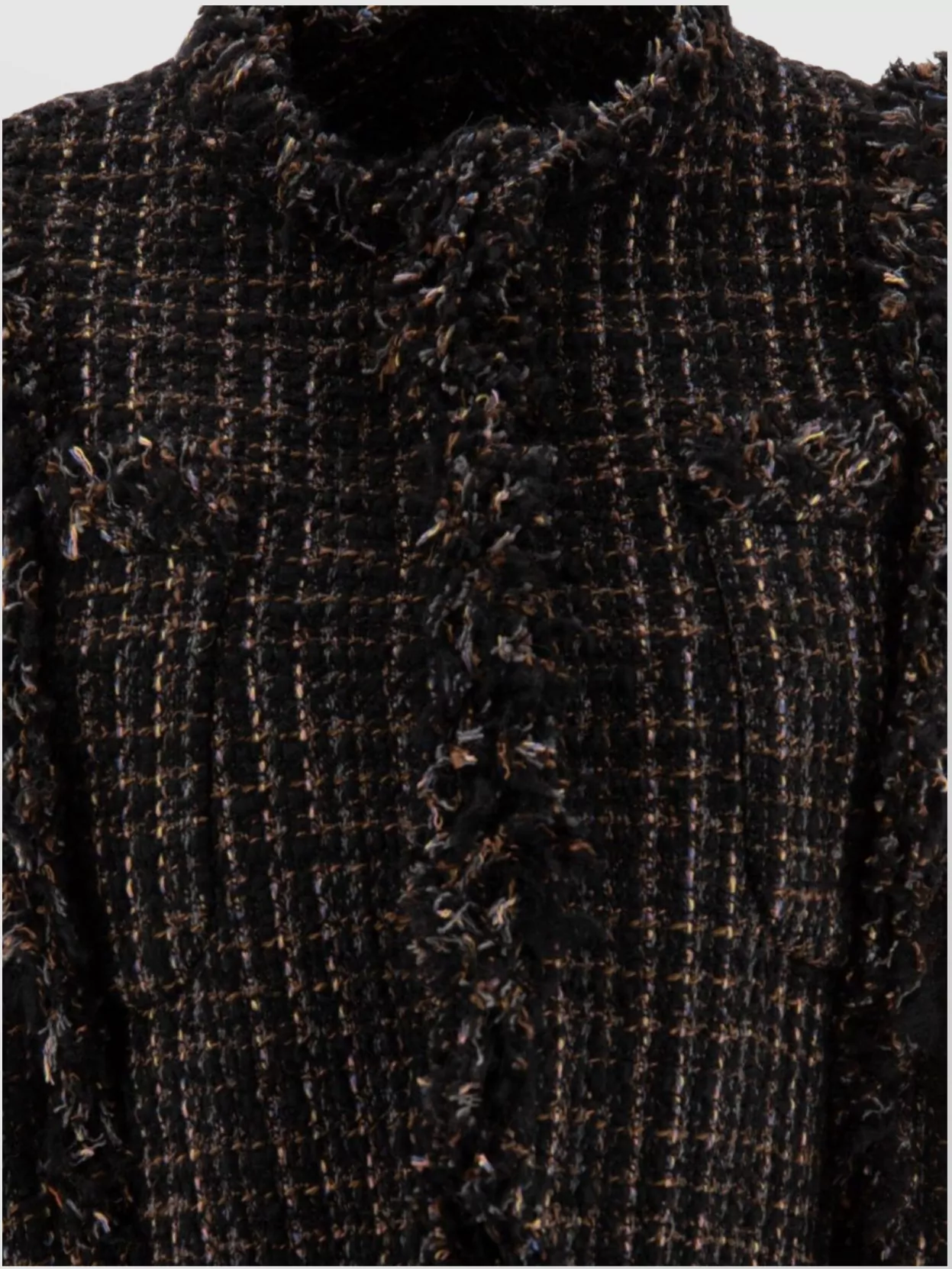 Sacai Frayed Edges Tweed Knit Vest