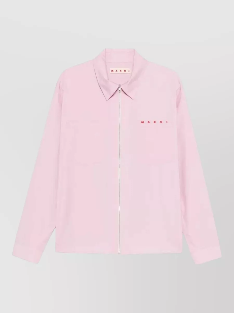 Marni Cotton long-sleeve logo shirt