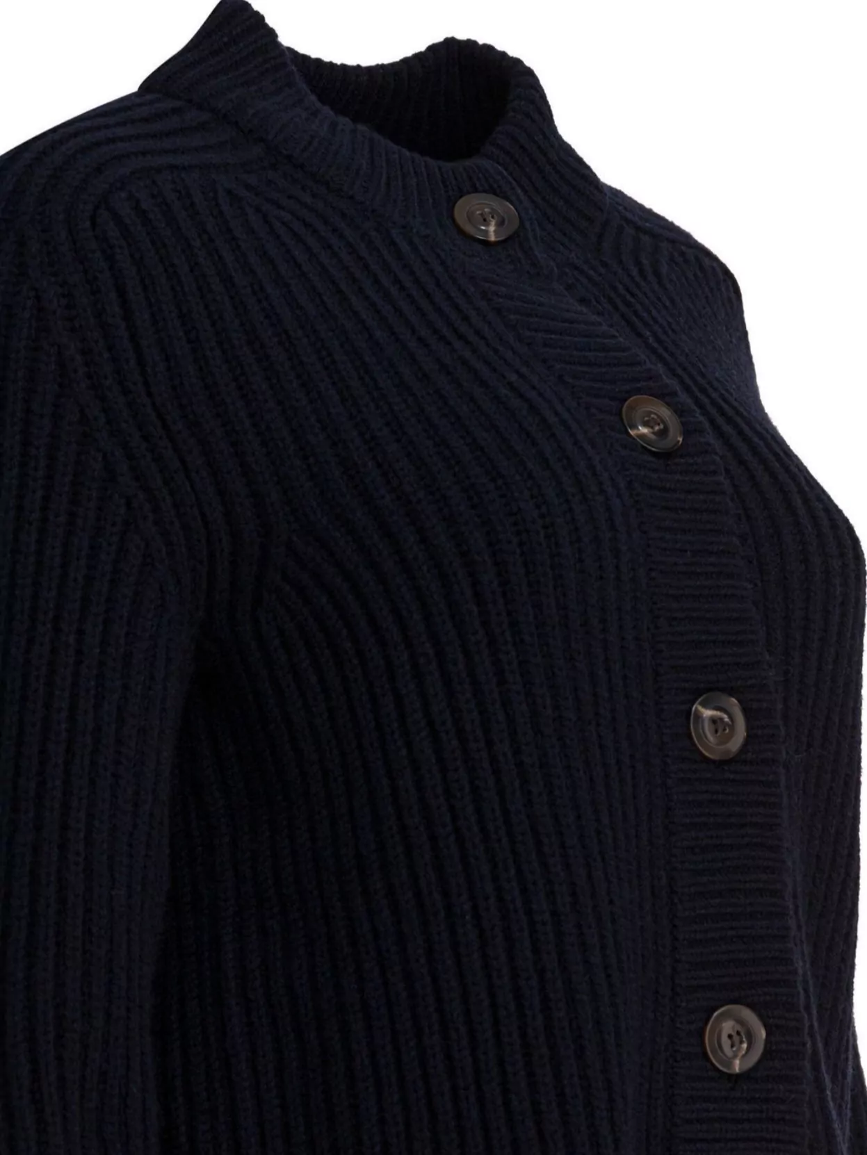Soeur Knit Cardigan With Mock Neck And Long Sleeves