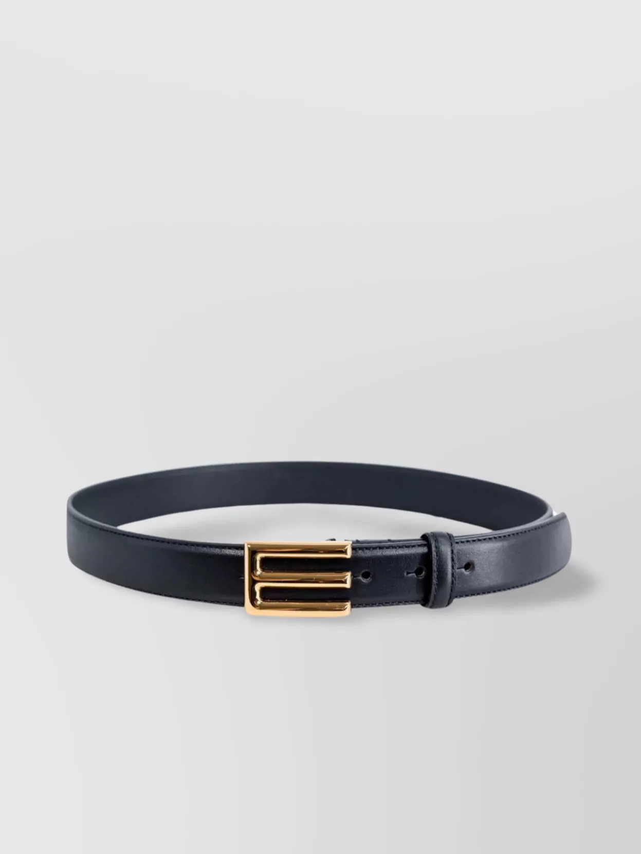 Shop Etro Polished Leather Belt With Gold Hardware In Blue