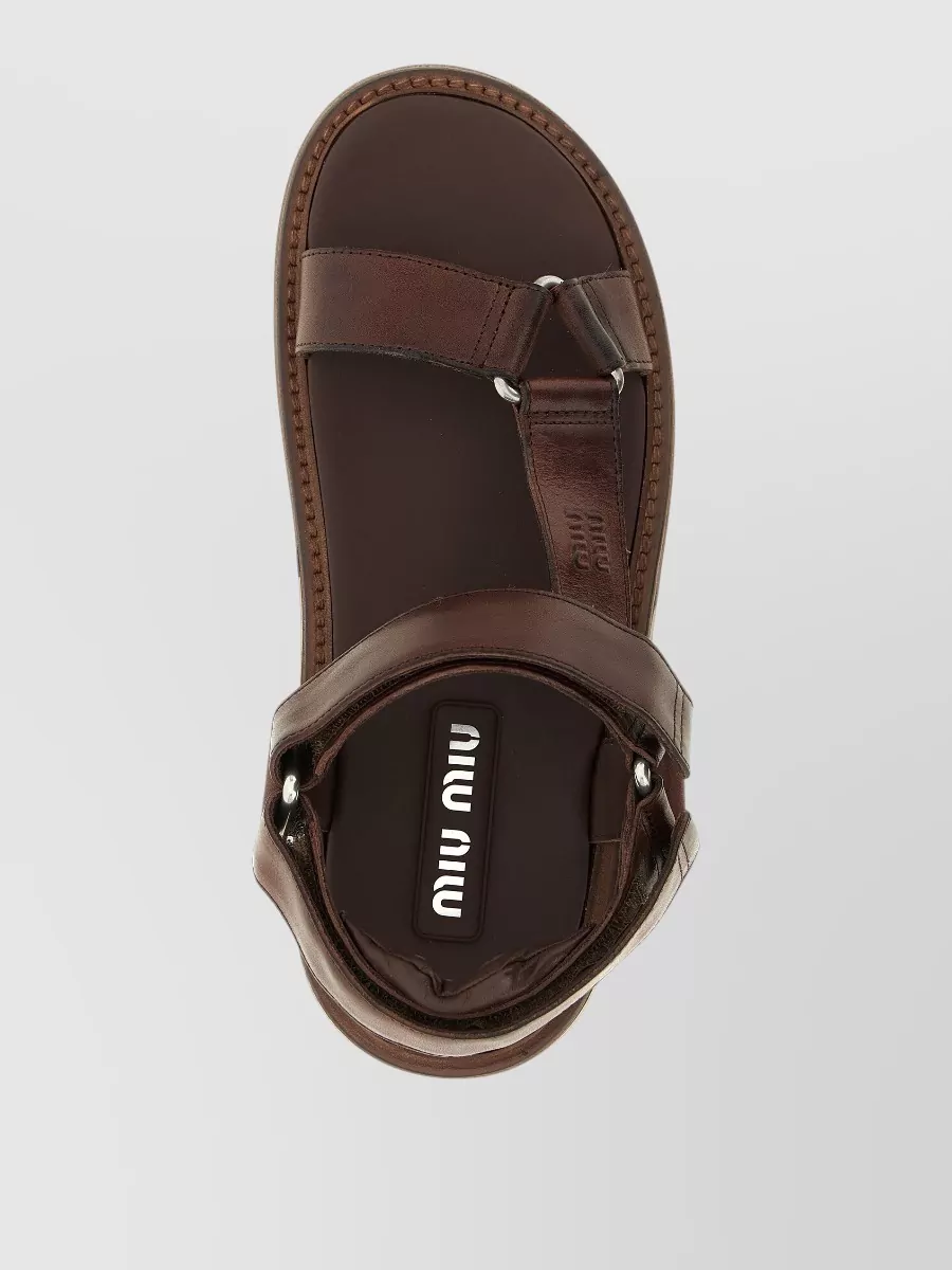 Miu Miu Leather Sandals