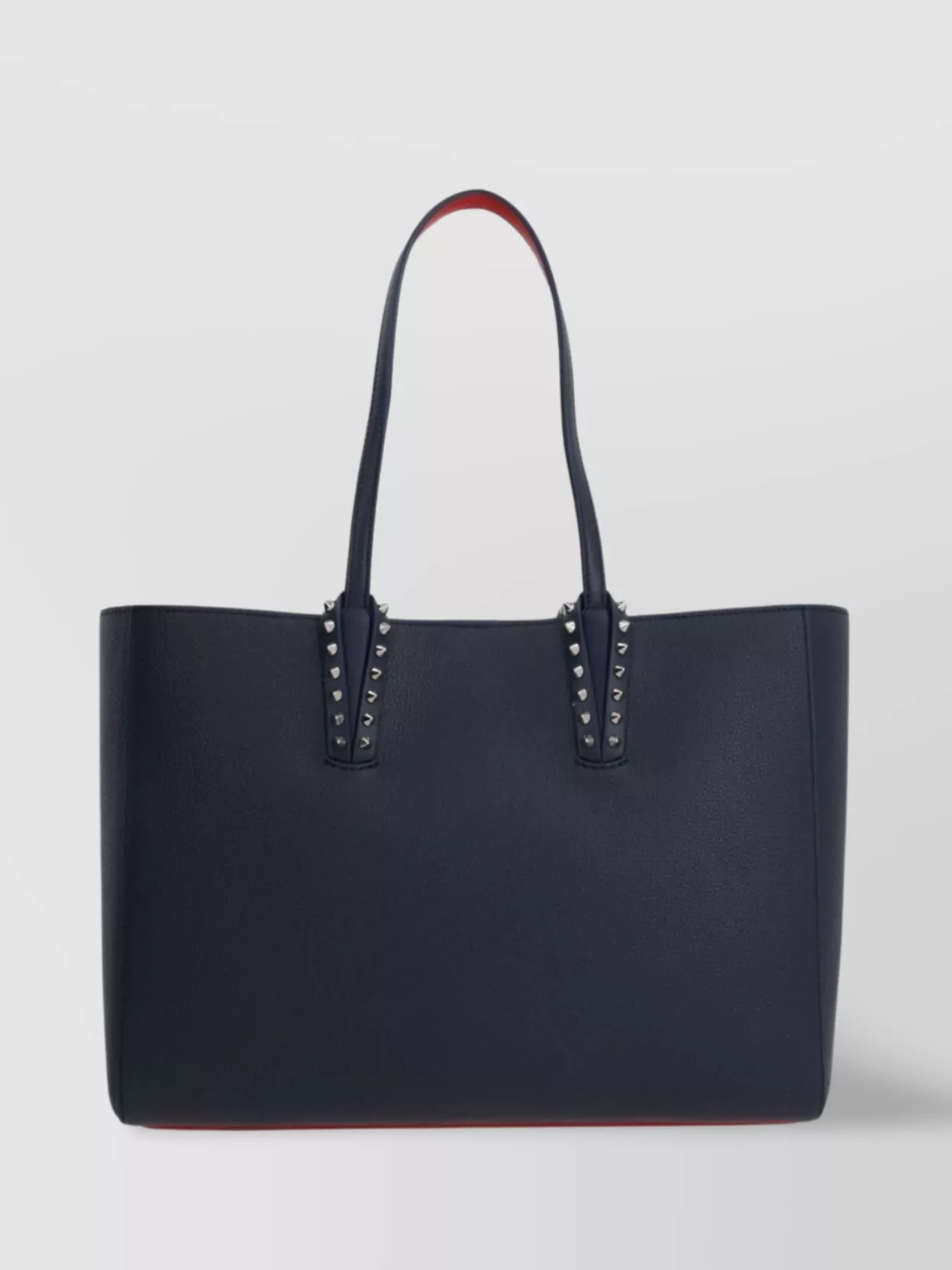 Christian Louboutin Studded Handles Leather Tote Bag