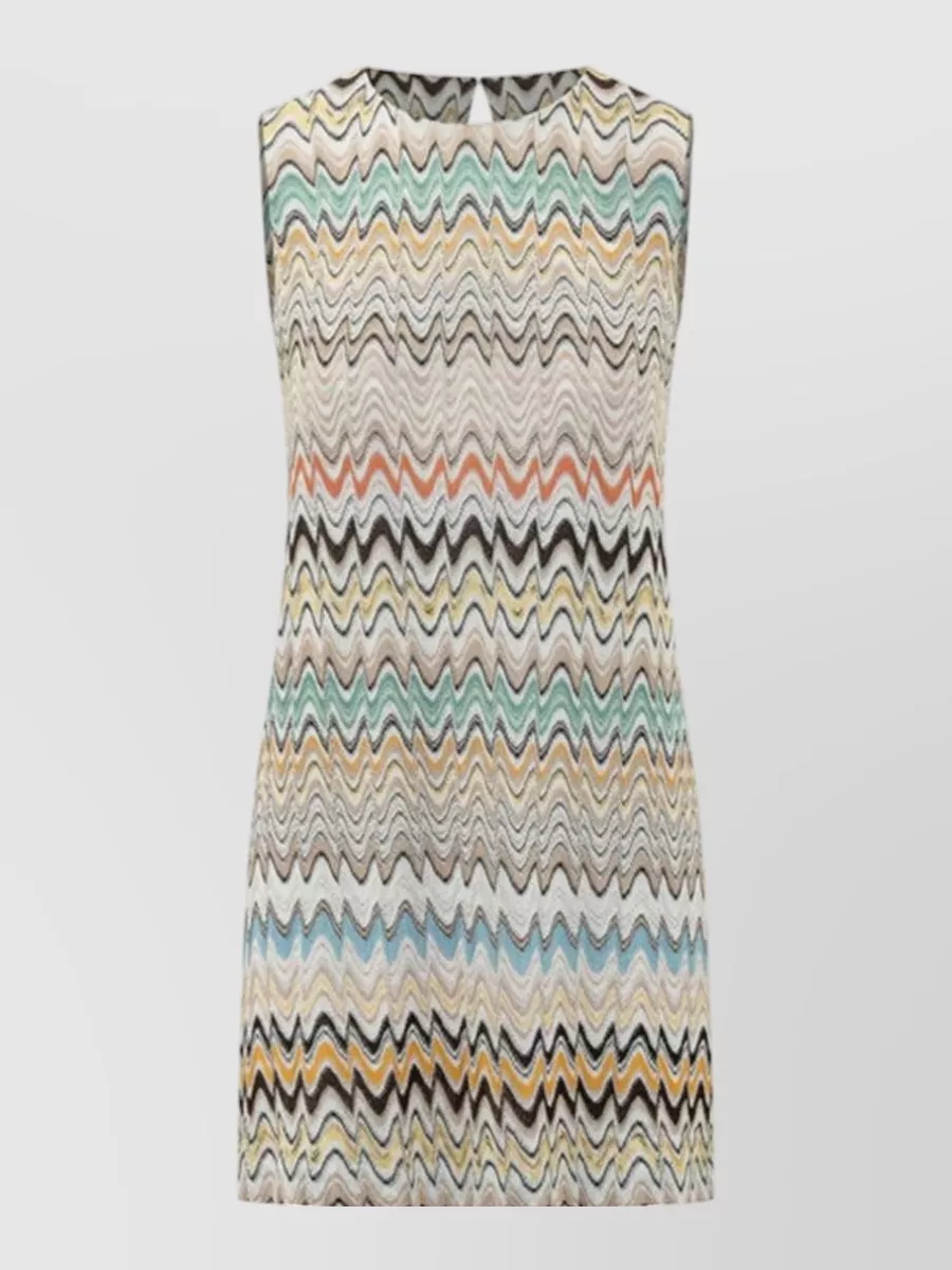 Missoni sleeveless zigzag-knit mini dress